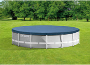 INTEX 28032E Pool Cover for 15ft Round Metal Frame Pools – Durable, Secure, Easy to Use