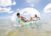 INTEX 56294EP Inflatable Tropical Canopy Lounge | Spacious & Comfortable with Sunshade & Cup Holders | 440lb Capacity, 88